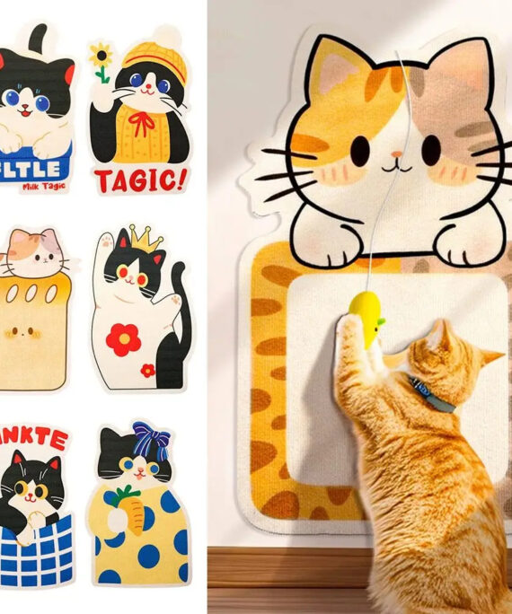 Vægmonteret kradsetræ til katte