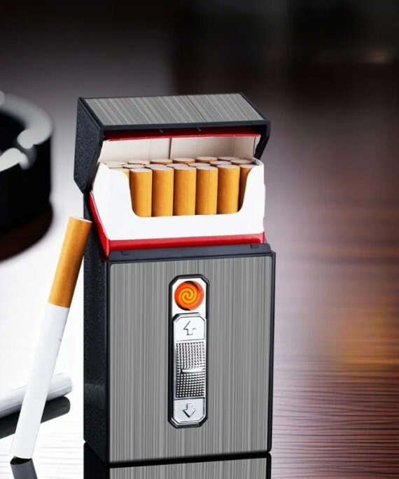 Cigaretetui med lighter