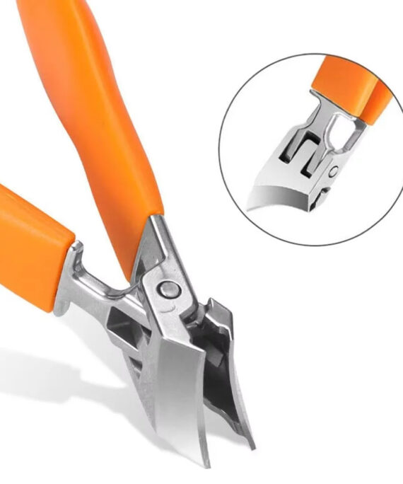 Vinklet negleklipper med stænkskærm (2 stk.)