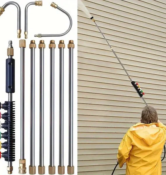Sæt med højtryksforlængerstang