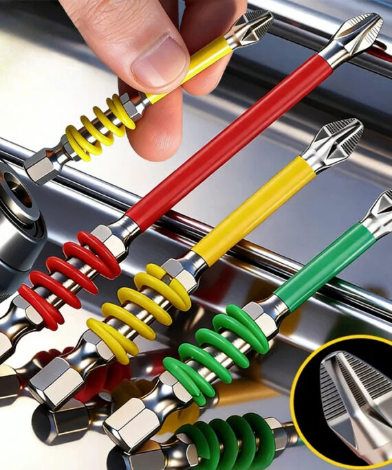 Magnetisk anti-slip phillips-bit med fjeder