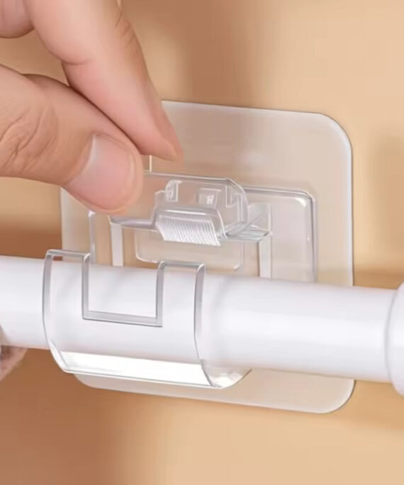 Säädettävät, poraamattomat verhotangon pidikkeet