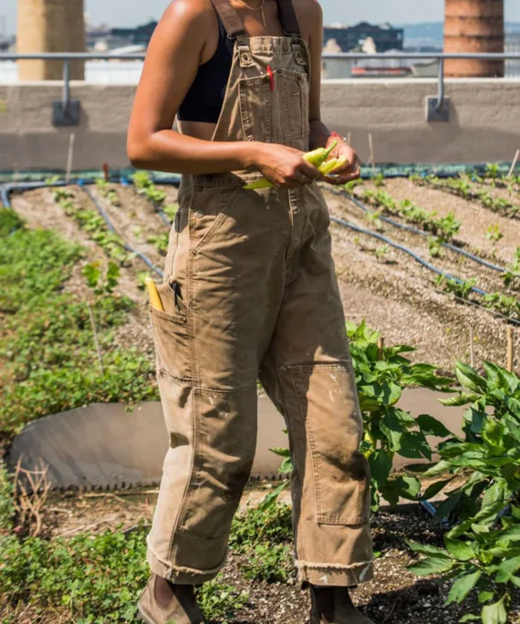Women's canvas dungarees