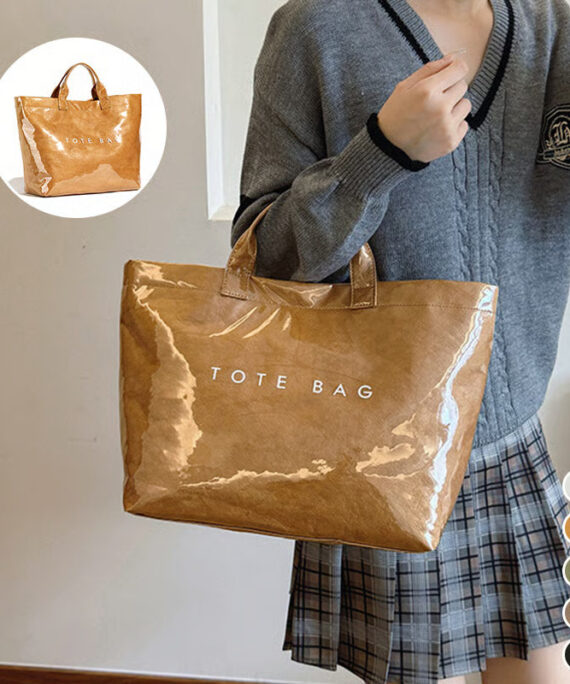 Totebag med bokstavtrykk for kvinner