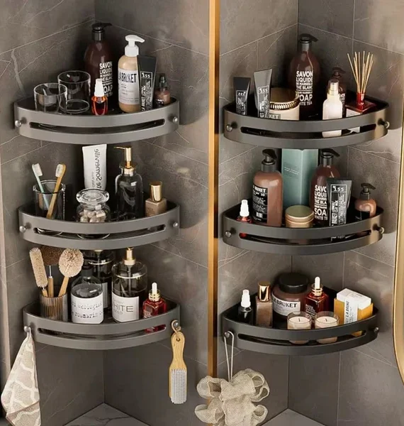 Trekantet baderomshylle