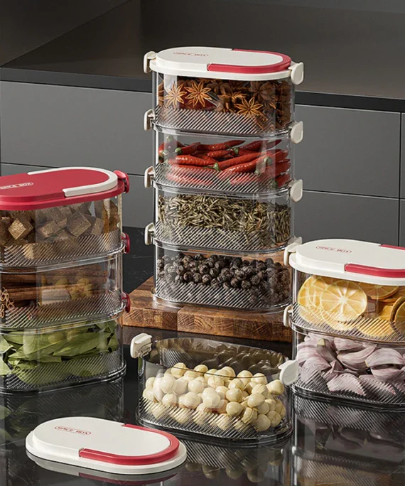 Krydderorganisator i flere lag