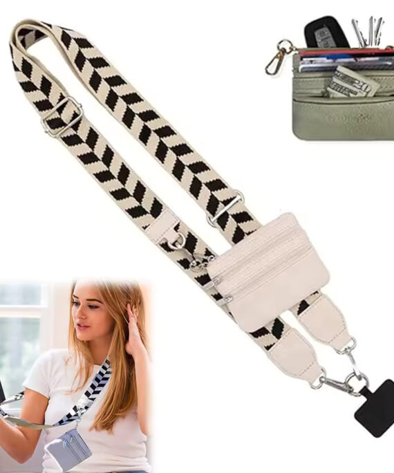 Telefonstropp med glidelåslomme