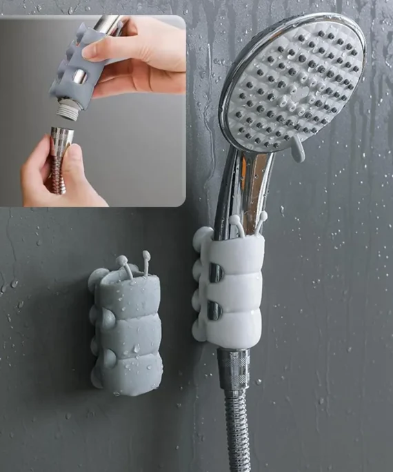 Justerbar dusjhodeholder i silikon