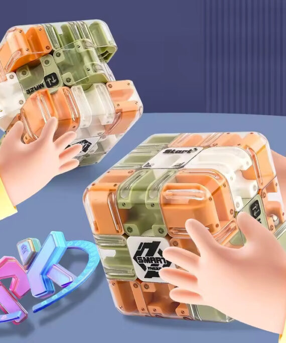 3D-puslespill labyrintkube