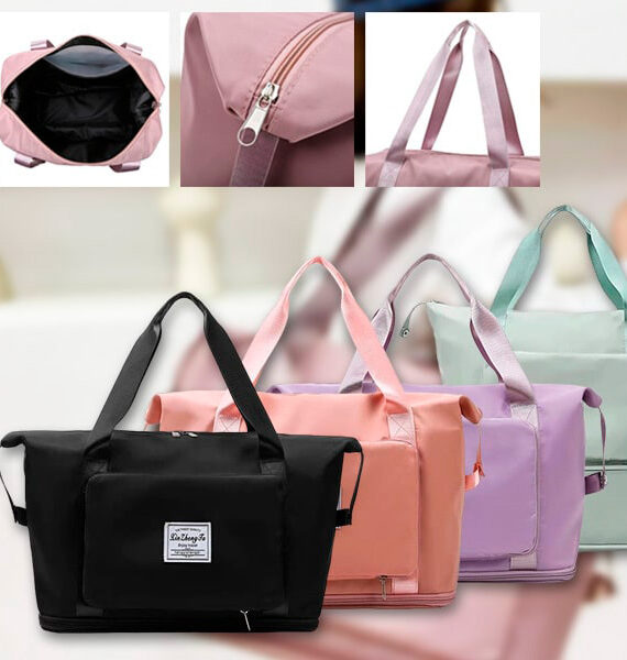 Sammenleggbar multifunksjonell veske