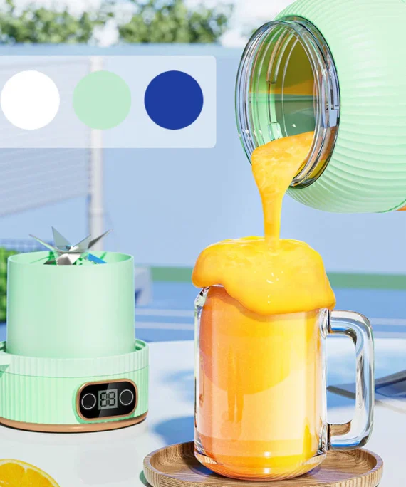 Bærbar multifunksjonell juicemaskin med digitalt display