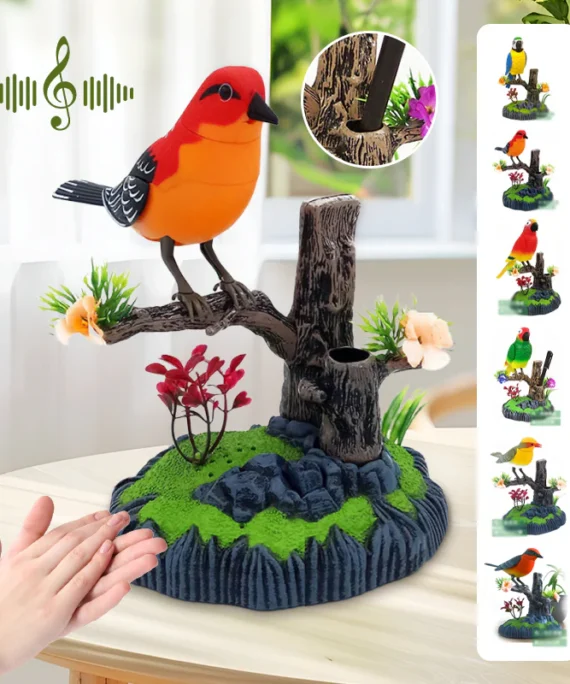 Interaktiv leksak med sjungande fågel