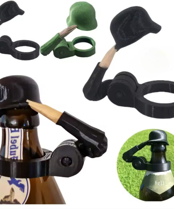 Soldier salute bottle opener helmet