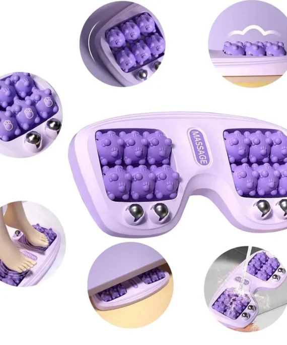 Portable double foot massage roller