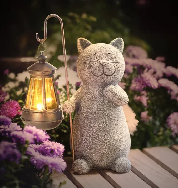Solar cat lantern