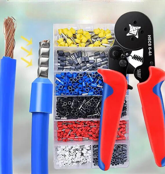 Ratchet cable crimping tool set