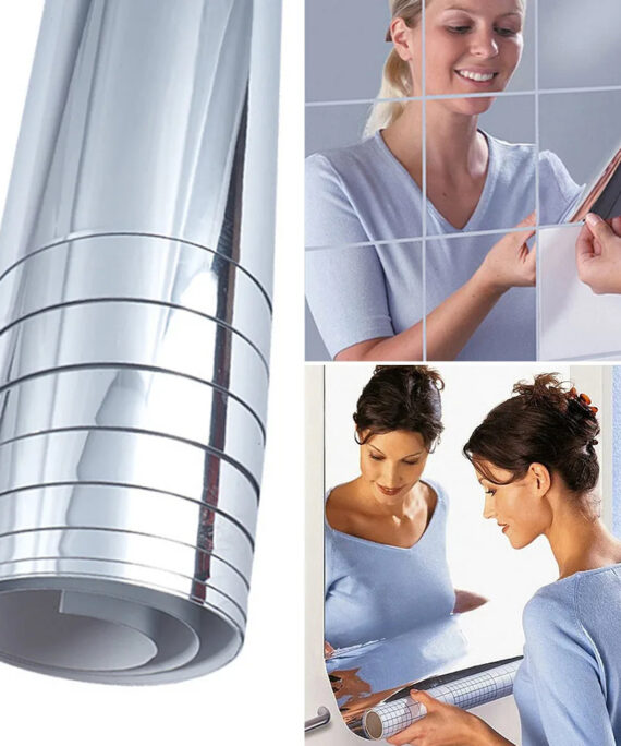 Reflective wall mirror sticker