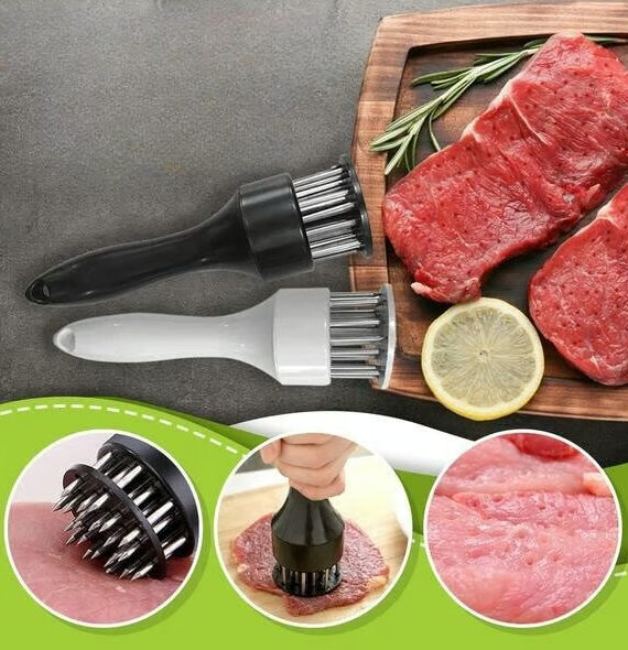 Quick pin press meat tenderizer