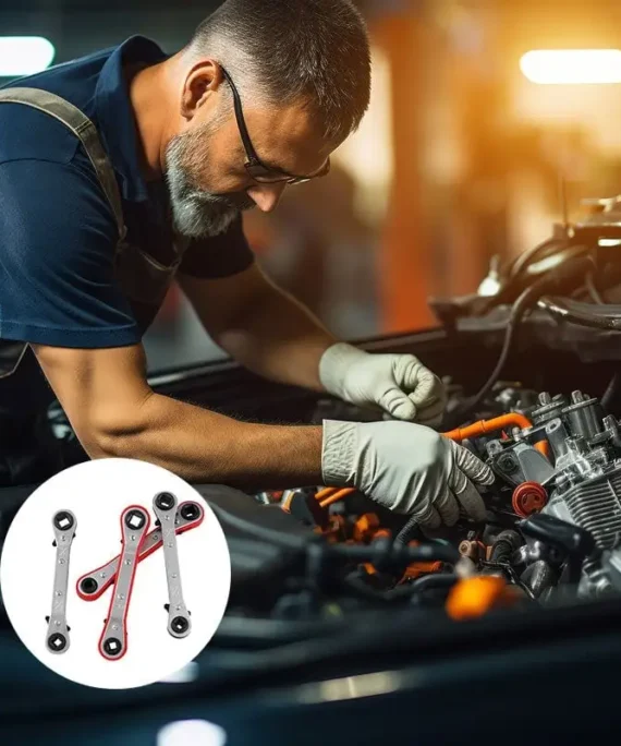 Double-ended square ratchet wrench