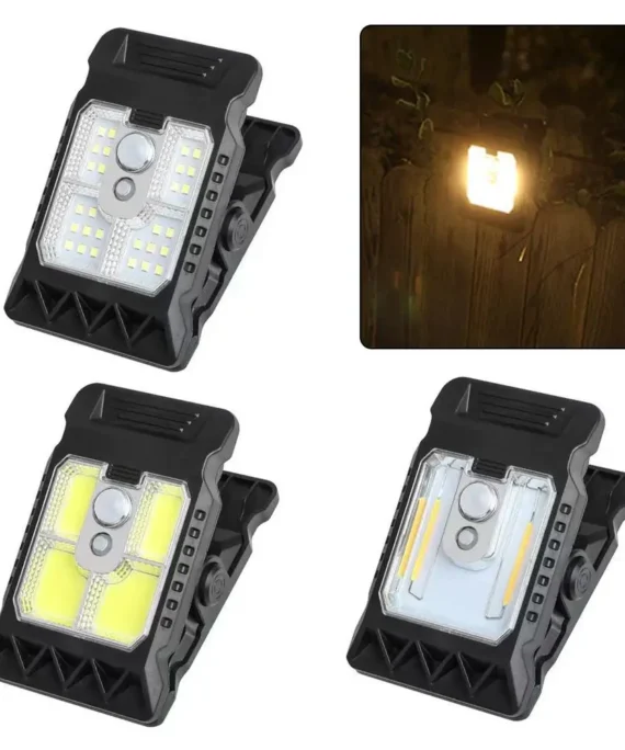 Solar motion sensor clip light