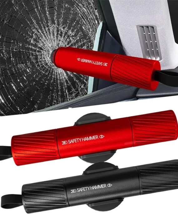 Dual-headed car safety hammer