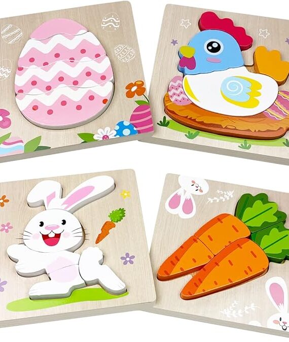 Kids wooden Easter puzzle (4 pcs)