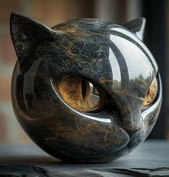 Cat eye sculpture