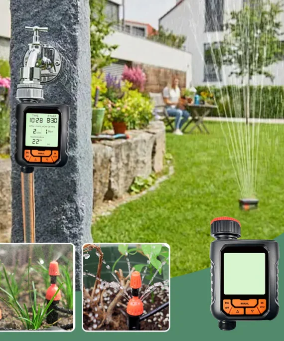 Programmable automatic watering system sprinkler timer