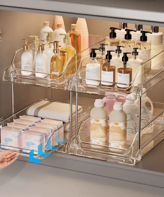 Pull-out under sink organizer
