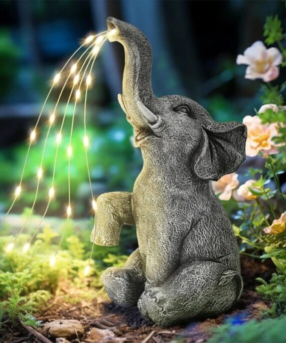 Solar elephant light