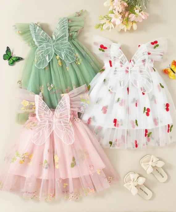 Butterfly tulle dress